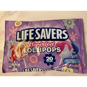 Life Savers Swirled Lollipops 20 Count Bag Individually Wrapped Hard Candy 7.1oz